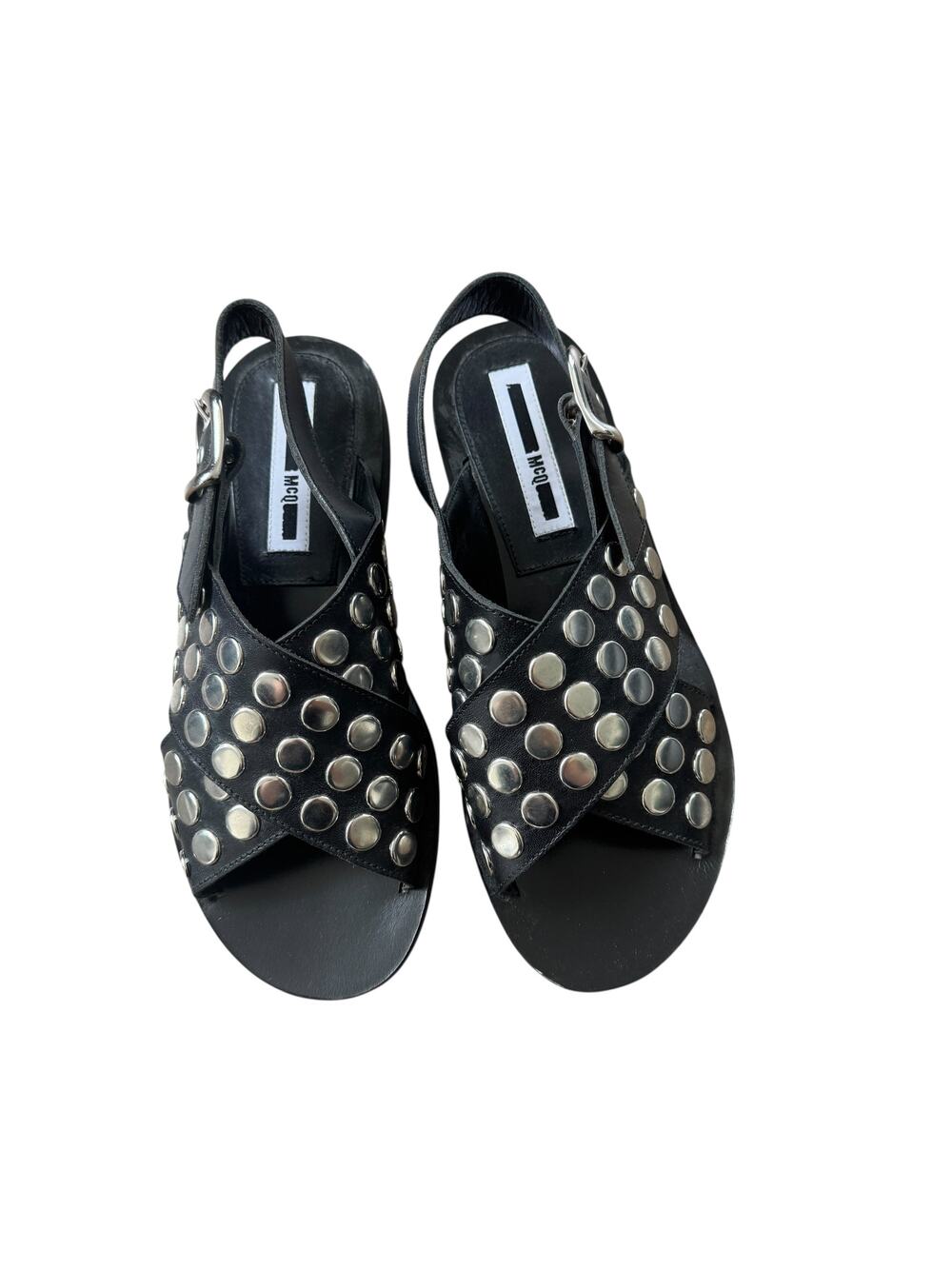 NEW Alexander McQueen McQ Sundance Studded Black Sandals